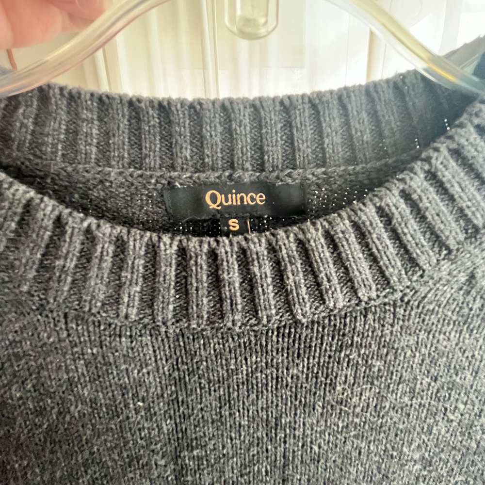 Charcoal grey Boyfriend crew sweater